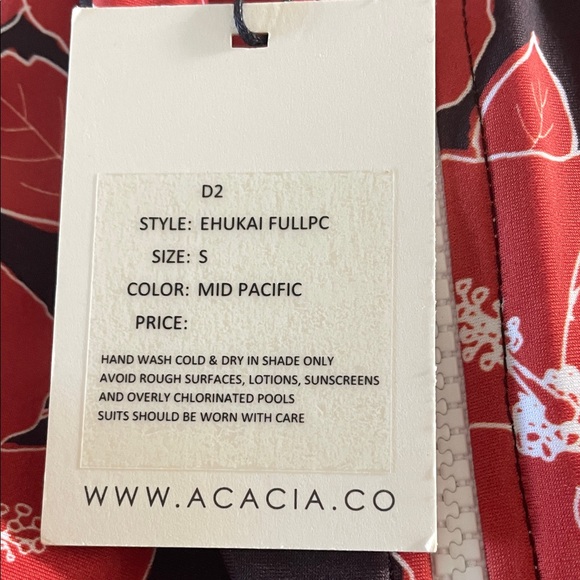 Acacia Swimwear Red Floral Bodysuit - Picture 8 of 8